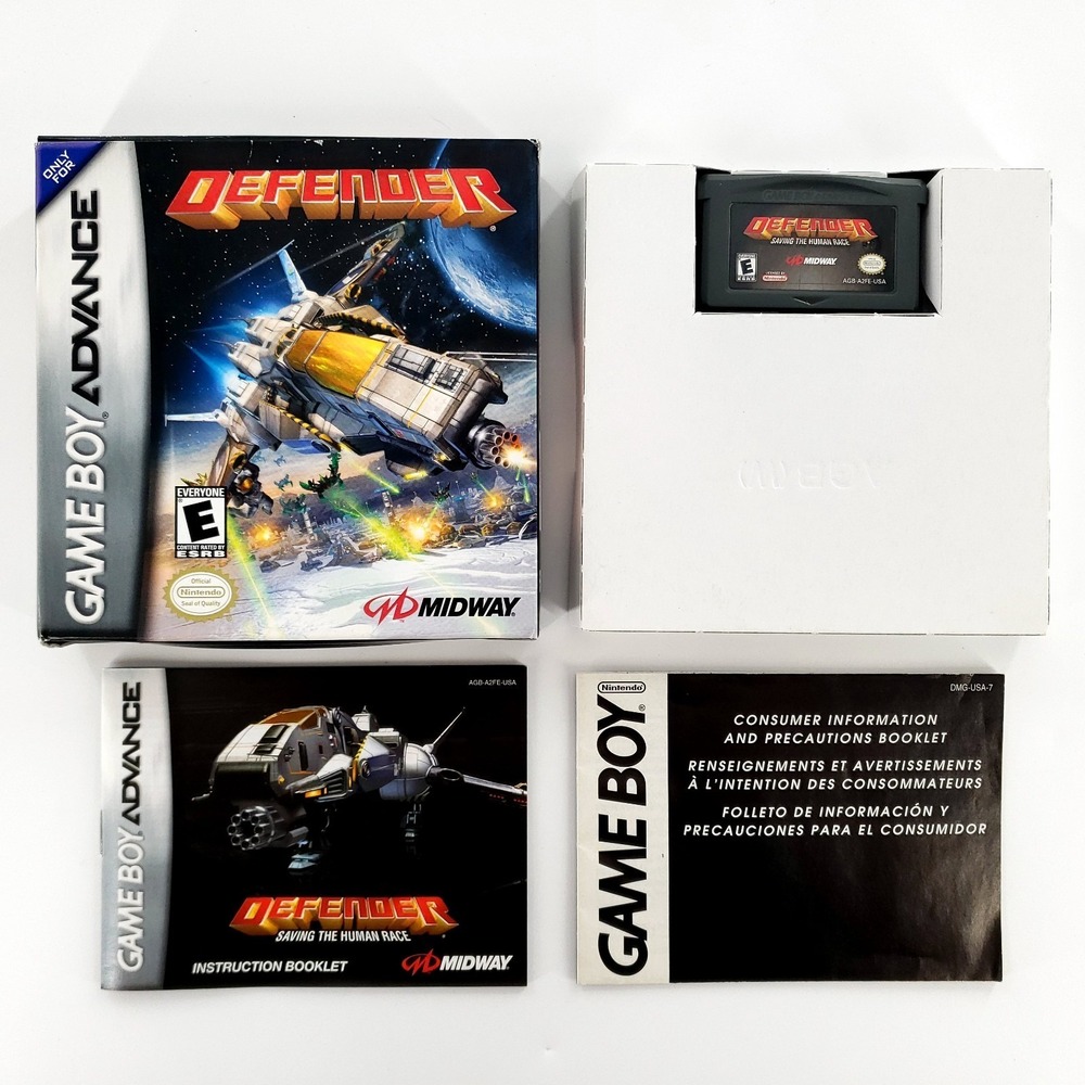 Defender (Nintendo Game Boy Advance, 2002) Authentic Complete Tested & Works